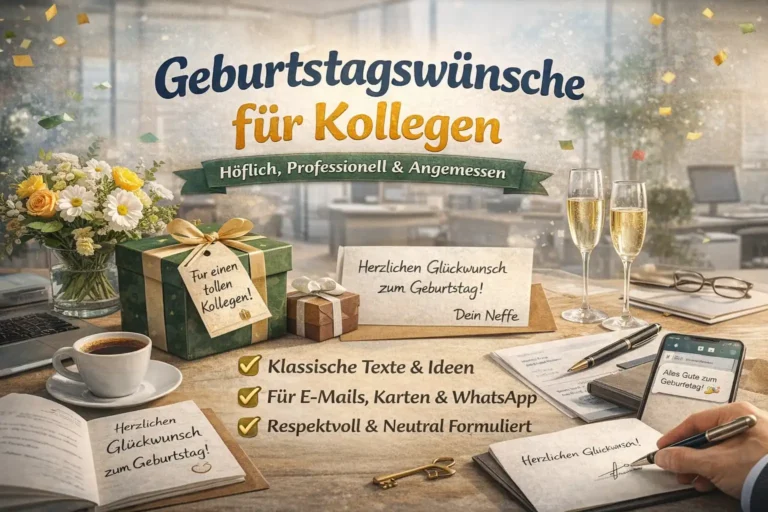 Geburtstagswünsche für Kollegen