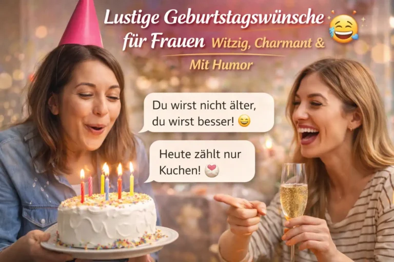 Lustige Geburtstagswünsche für Frauen