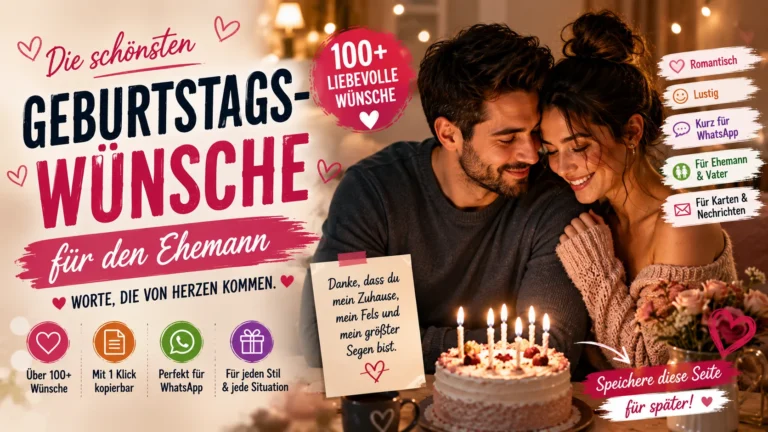 Geburtstagswünsche für den Ehemann