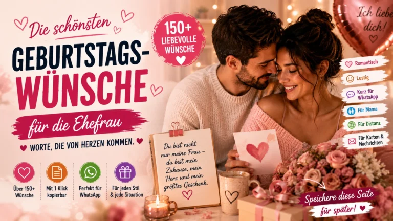 Geburtstagswünsche für die Ehefrau