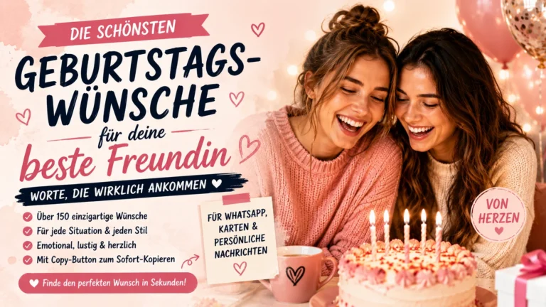 Geburtstagswünsche für die beste Freundin