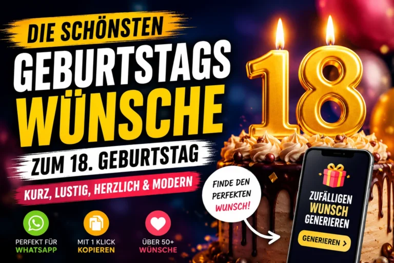 Geburtstagswünsche zum 18. Geburtstag