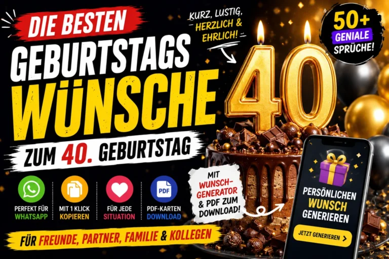 Sprüche zum 40. Geburtstag